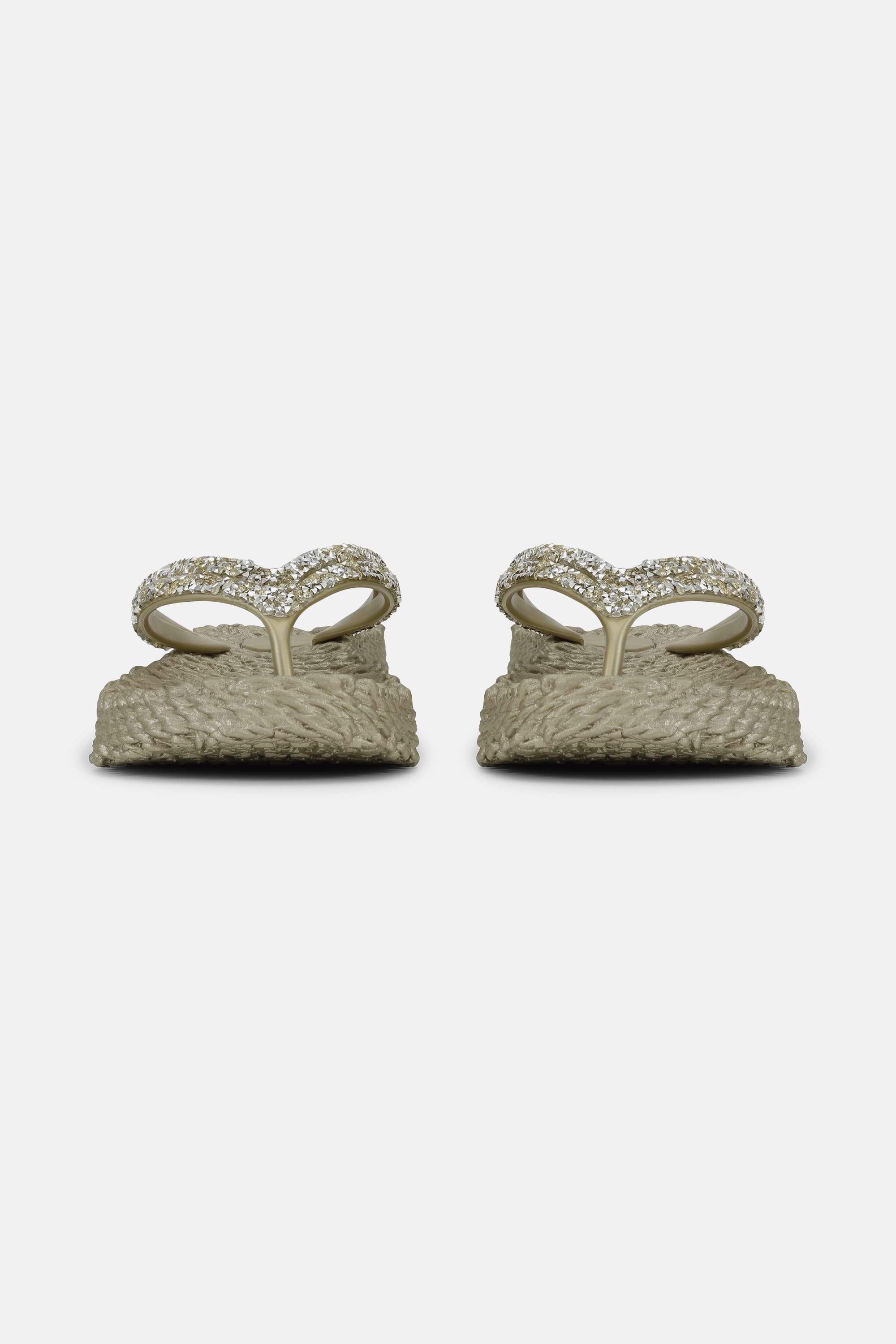 Platform Flip-flops Glitrende Steiner - Platin